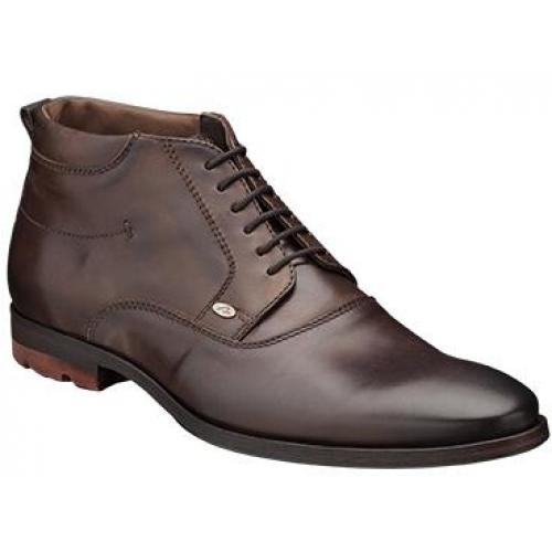 Bacco Bucci "Pavano" Brown Genuine Antiqued Italian Calfskin Lace-Up Boots